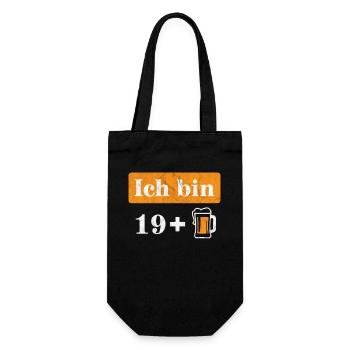 I'm 19 plus beer 20th birthday - Gift Bag for Bottles - black - Front