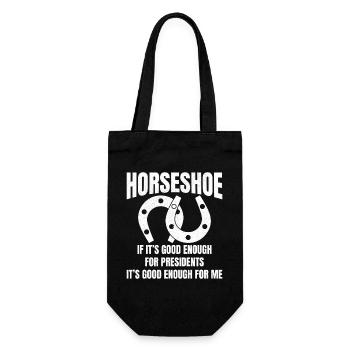 Horseshoe If It's good enough for presidents It's  - Geschenkbeutel für Flaschen - Schwarz - Vorne