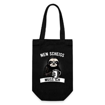Stures Faultier - Nen Scheiß muss ich - Kaffee - Geschenkbeutel für Flaschen - Schwarz - Vorne