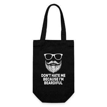 Don't Hate Me Because I'm Beardiful - Gift Bag for Bottles - black - Front