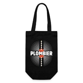 Plombier Ventouse Retro - Sac à bouteille - noir - Devant