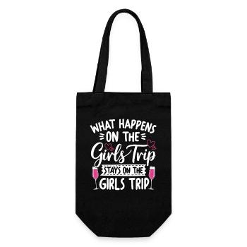 Girls Trip Slogan Design - Geschenkbeutel für Flaschen - Schwarz - Vorne
