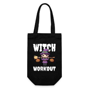 WITCH WORKOUT - WITCH HALLOWEEN - Gift Bag for Bottles - black - Front
