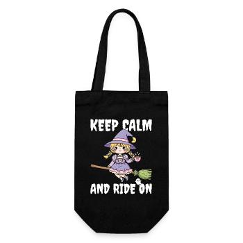KEEP CALM AND RIDE ON - WITCH HALLOWEEN - Gift Bag for Bottles - black - Front