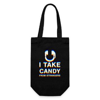 Colorful fun motif with sugar-sweet message - Gift Bag for Bottles - black - Front