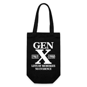 gen x lots of memories no evidence - Geschenkbeutel für Flaschen - Schwarz - Vorne