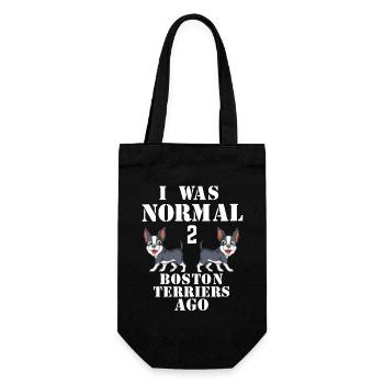 Normal to Boston Terriers Classic Tee - Gift Bag for Bottles - black - Front