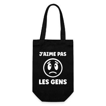 J'aime pas les gens - Sac à bouteille - noir - Devant