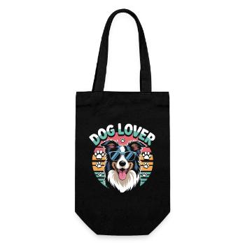 Amoureux des chiens - Sac à bouteille - noir - Devant