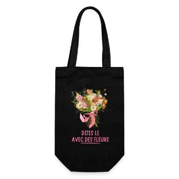 Dites le avec des FLEURS - Sac à bouteille - noir - Devant