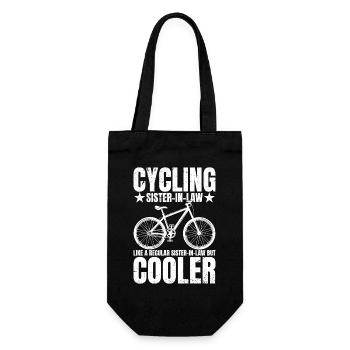 Cycling Sister-in-law Bike Rider Cyclist Sister - Geschenkbeutel für Flaschen - Schwarz - Vorne