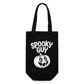 Lustiger Halloween Kürbis Druck - Geschenkbeutel für Flaschen - Schwarz - Vorne