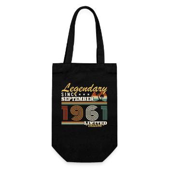 septembre 1961 Vintage Cadeau Anniversaire - Sac à bouteille - noir - Devant