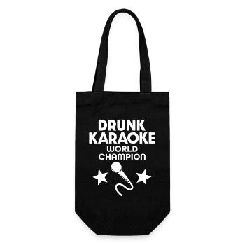 T-shirt du champion du monde de karaoké ivre - Sac à bouteille - noir - Devant
