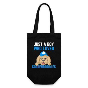 Loving Golden Doodles Grafik T-Shirt für Jungen - Geschenkbeutel für Flaschen - Schwarz - Vorne