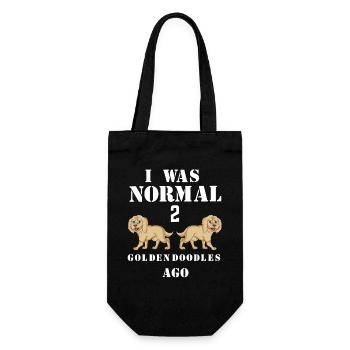 Skurriles goldenes Doodle Humor T-Shirt - Geschenkbeutel für Flaschen - Schwarz - Vorne