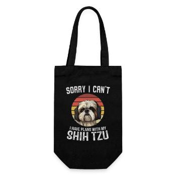 T-shirt humoristique Shih Tzu Dog Citation - Sac à bouteille - noir - Devant