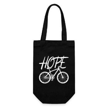 Hope Bike Ride Biker Hope - Geschenkbeutel für Flaschen - Schwarz - Vorne