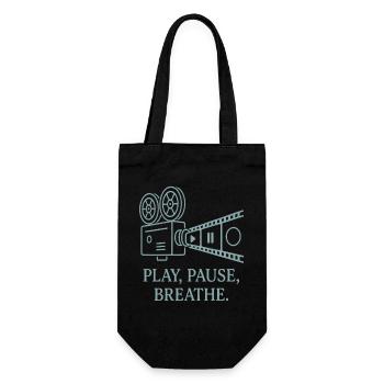 Kreatives Filmmotiv mit Slogan - Geschenkbeutel für Flaschen - Schwarz - Vorne