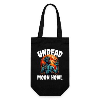UNDEAD MOON HOWL - ZOMBIE HALLOWEEN - Gift Bag for Bottles - black - Front