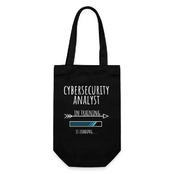 Cybersecurity Analyst Geschenk Beruf Ausbildung - Geschenkbeutel für Flaschen - Schwarz - Vorne