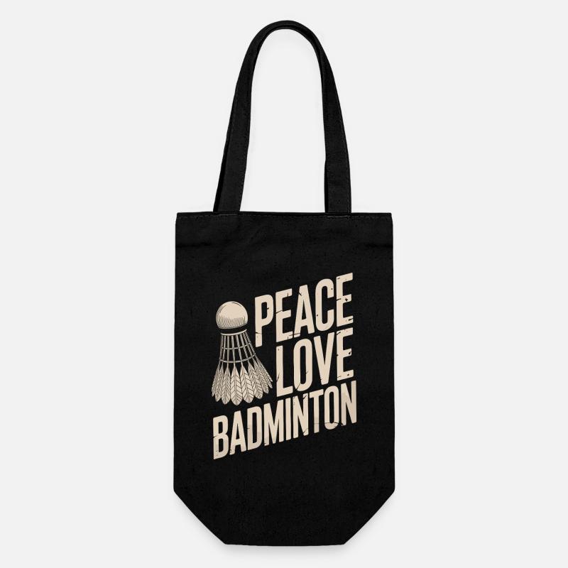 Conception de badminton Peace Love - Sac à bouteille - noir