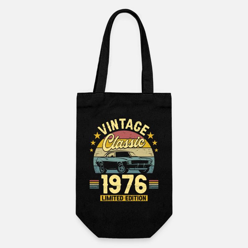 1976 Auto 50. Geburtstag Mann - Geschenkbeutel für Flaschen - Schwarz