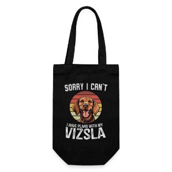 Freundlicher Hund mit Retro-Sunset-Design - Geschenkbeutel für Flaschen - Schwarz - Vorne