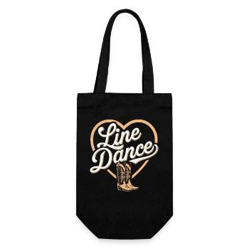 Country &amp; Line Dance Motif - Gift Bag for Bottles - black - Front