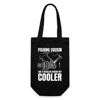 Fishing Cousin Retro Vintage - Gift Bag for Bottles - black - Front