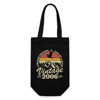 20 Years 2006 Vintage Retro Anniversary - Gift Bag for Bottles - black - Front