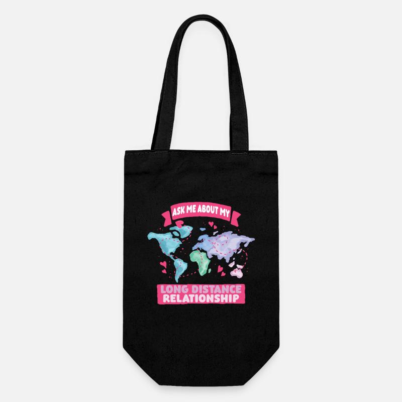 Long-distance relationship - Gift Bag for Bottles - black