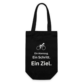 Slogan de motivation vélo vie quotidienne - Sac à bouteille - noir - Devant