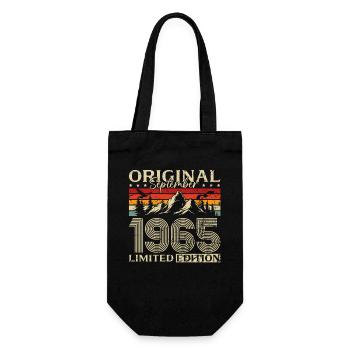 60ème Anniversaire Millésime Septembre Millésime 1965 - Sac à bouteille - noir - Devant