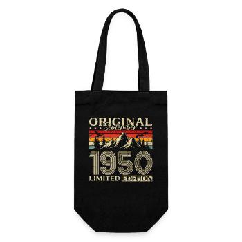 75ème Anniversaire Vintage Septembre Millésime 1950 - Sac à bouteille - noir - Devant