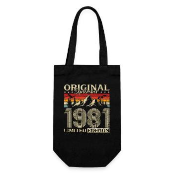 44ème Anniversaire Millésime Septembre Millésime 1981 - Sac à bouteille - noir - Devant