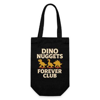 Dino Nuggets Nostalgia Funny Snack Dinosaur - Gift Bag for Bottles - black - Front
