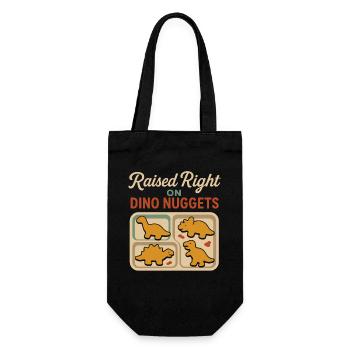 Dino Nuggets Nostalgia Funny Snack Dinosaur - Gift Bag for Bottles - black - Front
