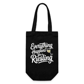 Vin Buveur De Vin Tout Arrive Pour Un Riesling - Sac à bouteille - noir - Devant