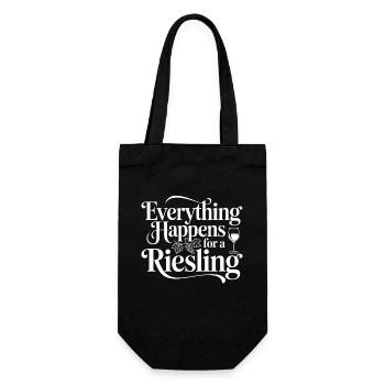 Vin Buveur De Vin Tout Arrive Pour Un Riesling - Sac à bouteille - noir - Devant