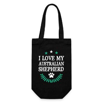 AUSTRALIAN SHEPHERD - Geschenkbeutel für Flaschen - Schwarz - Vorne