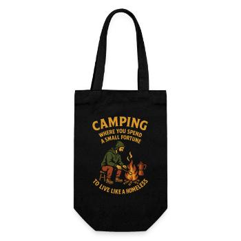 Camping où vous dépensez une petite fortune - Sac à bouteille - noir - Devant