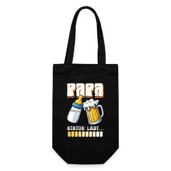 Expectant father DAD STATUS LOADING Funny - Gift Bag for Bottles - black - Front
