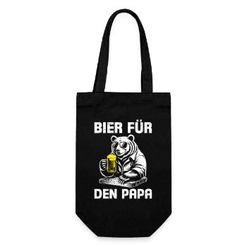 Beer drinkers BEER FOR DAD Fathers Funny - Gift Bag for Bottles - black - Front