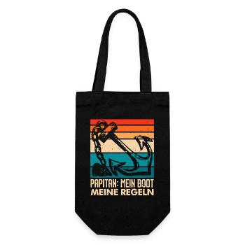 Expectant Father MY BOAT MY RULES Funny - Gift Bag for Bottles - black - Front
