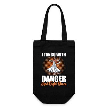 Tango Dance Shoes Ballroom Dance School - Gift Bag for Bottles - black - Front