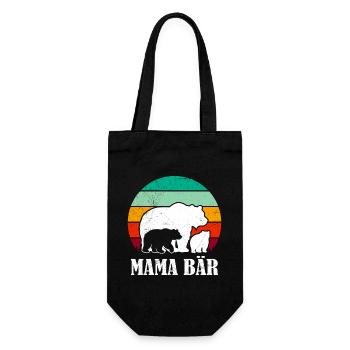 Maman enceinte Maman Ours Bientôt Maman Drôle - Sac à bouteille - noir - Devant