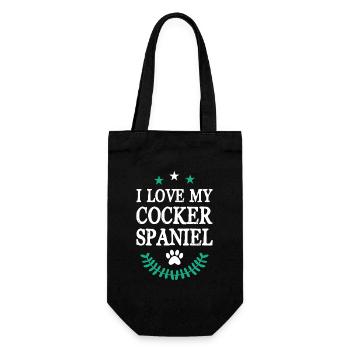 COCKER_SPANIEL - Geschenkbeutel für Flaschen - Schwarz - Vorne