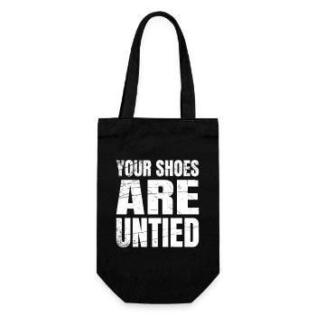 Tes chaussures sont défaites - Sac à bouteille - noir - Devant