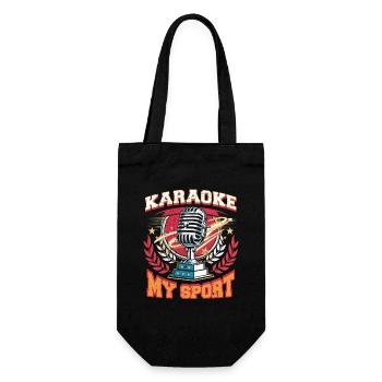 Karaoke Karaokesänger - Geschenkbeutel für Flaschen - Schwarz - Vorne